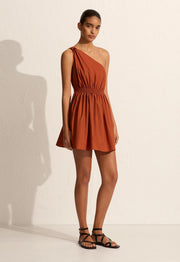 Twist Shoulder Mini Dress - Sienna - Matteau